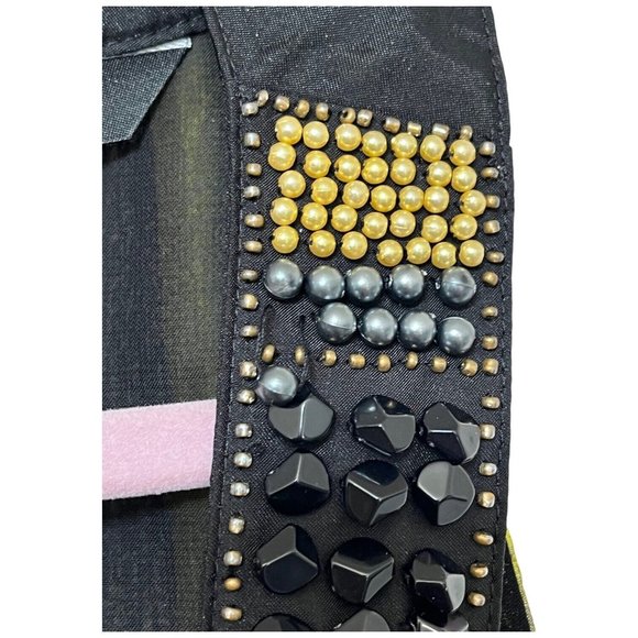 Star by Julien MacDonald Beaded Green Leaf V Neck Tunic Top Cruise Vacation Club - Picture 4 of 10